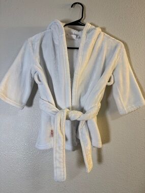 American Girl White Plush Hooded Robe with Belt
